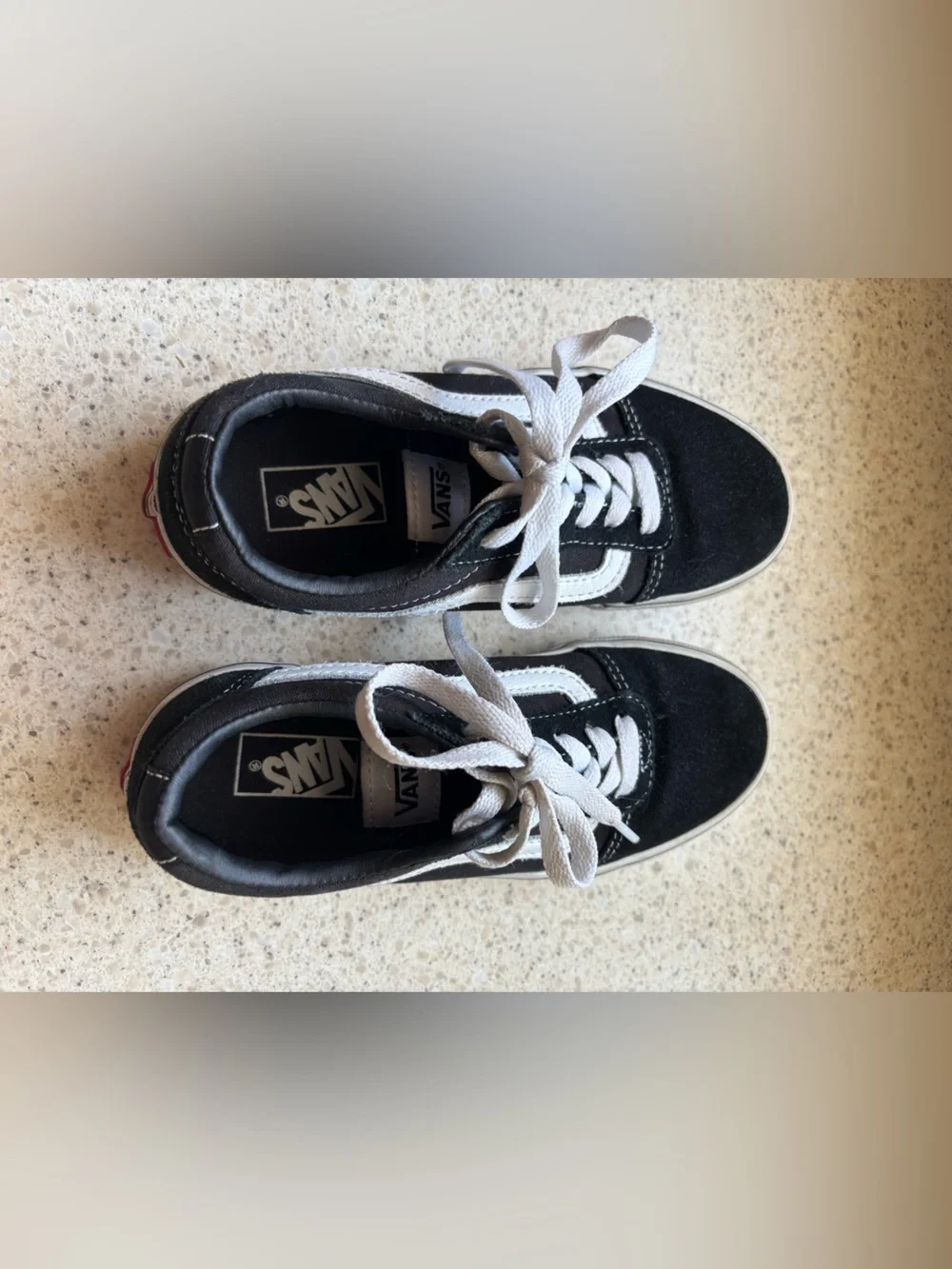 Vans - Kids Classic Old Skool Black & White Shoes Kid Boy Size 2 LIKE NEW